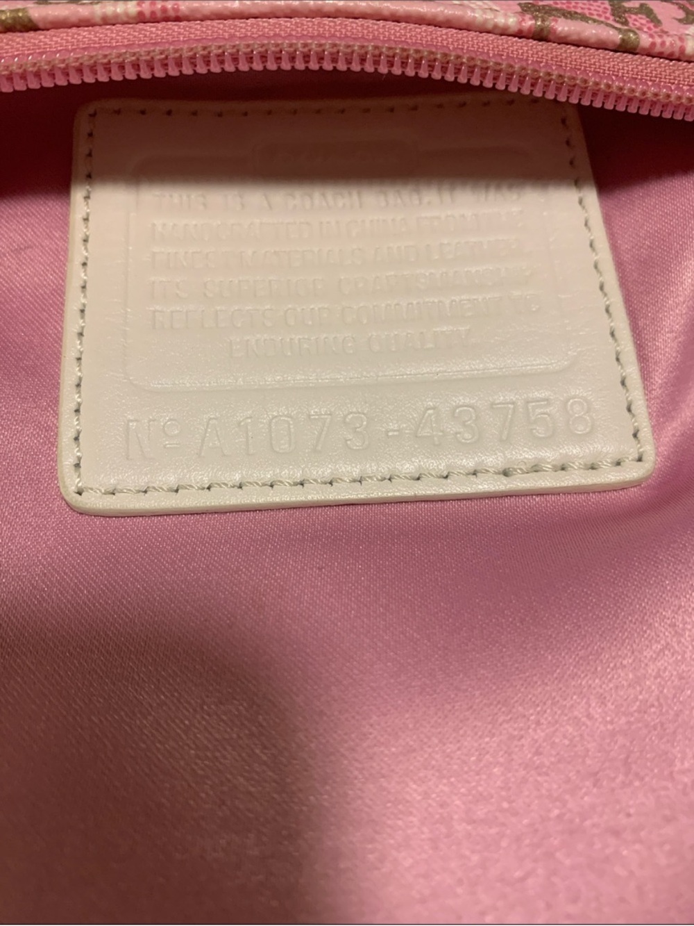 Y2K Coach Waverly Hearts Pink Signature CC Swingpack Crossbody Bag - Picture 7 of 8
